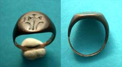 Ring, Medieval, Unisex, Long Cross intaglio, ca. 14th-17th Cent, Sold!